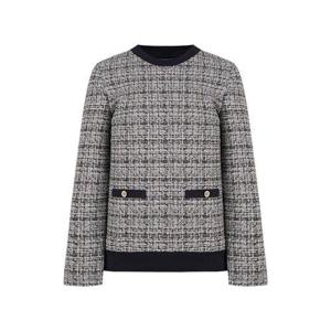 [크로커다일레이디]크로커다일레이디 럭셔리 트위드 라운드넥 티셔츠_CLESTS107