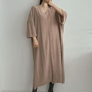 H스타일(OP)파인브이롱원피스 봄 간절기 원피스 OPS 빅사이즈 임부복 드레스 데일리룩 홈웨어