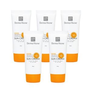 화이트닝 썬크림50mlx5개/ 미백 주름개선 자외선차단 3중기능성 SPF50+PA+++