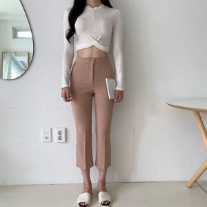 여자 8부 밴딩 데일리 세미 부츠컷 가을 슬랙스 팬츠