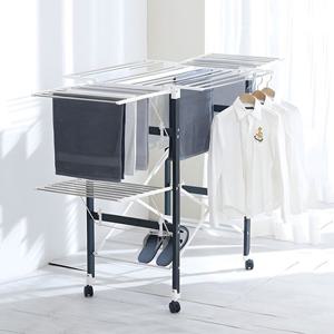 튼튼한 이동식 빨래건조대 대용량 빨래 세탁 이불 접이식 수납 행거 F186