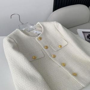 [오노마] ONM 여성 봄 가을 4컬러 하객룩 페미닌 금장 트위드자켓