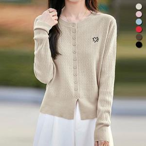 [유니제이] 타타라 자수 포인트 가디건