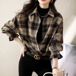 파인체크셔츠 F0044