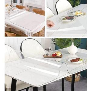 방수 투명 PVC 식탁 매트 테이블 커버 80x160cm 80x180cm 다용도 보호 필름 WFLN1QZ