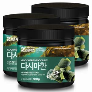 [조은약초] 프리미엄 다시마 환 300g x 3통구성 (총 900g)