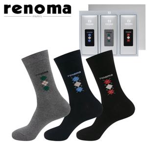 [레노마] 신사 다이아 3족 양말세트 RM1534B
