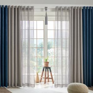 [뷰하우스] 겐트 아일렛 투톤암막커튼 풀세트 대형