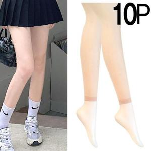 [마이핏]10매 중학생 교복 무발스타킹 학생스타킹 살색 커피색 블랙