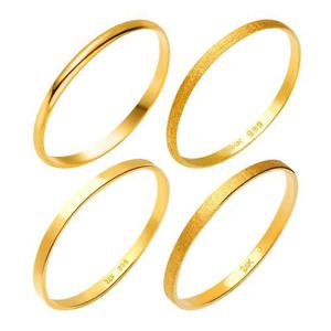 [한국금다이아몬드] 순금 반지 24K 유광 무광 엥게이지 평반지 0.75g 택1