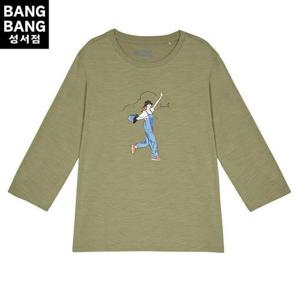 뱅뱅 HC04 봄여름여성프린트라운드 7부 얇은면티 칠부소매  면 티셔츠 NTL2