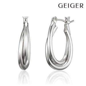 [가이거] 실버 빅사이즈 라인 매듭 볼드 링 귀걸이 GISVEE152