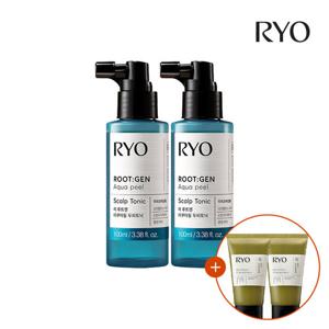 려 루트젠 두피코어강화 아쿠아필 쿨링토닉 100ml 2입 (+증정)