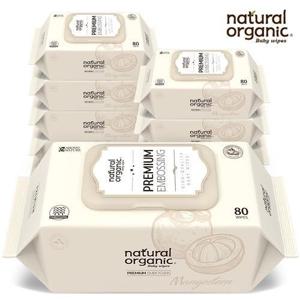 [네츄럴오가닉][네츄럴오가닉][10팩] 네츄럴오가닉 프리미엄 엠보싱 스마트캡형 80매  10팩_638442