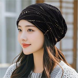 얇은비니 여성 중년모자 패턴비니 항암모자 루즈핏 모자 6색 WFKIY0W