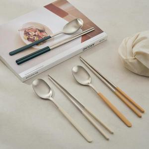 바겐슈타이거 로어 고급 수저세트 4인용 신혼부부 한식 스텐 커트러리 숟가락 젓가락