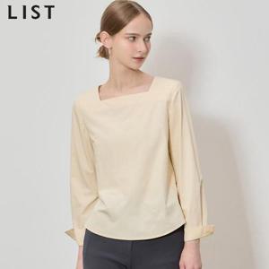 [리스트(LIST)] 백 요크 스퀘어넥 블라우스 (택가격: 138000원)