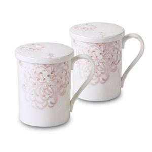 [한국도자기] 국화문 뚜껑머그(4P)