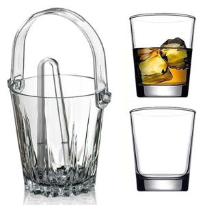 갤러리아_유리 아이스버킷+언더락잔 2P 아이스버켓 양주얼음통 아이스