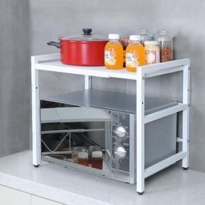 전자레인지 선반 수납장 렌지대 에어프라이어 밥솥 다이 선반 길이조절 밥솥 렌지대 진열장 오븐렉 K536