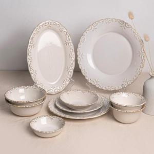 올리브 로망스 빈티지 2인 한식 홈 식기세트 10P