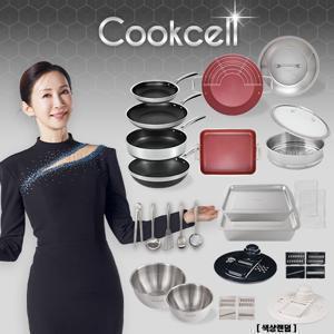 블랙큐브 쿡셀 홀로그램큐브팬+사각멀티팬+패밀리팬세트(프라이팬22cm, 프라이팬28cm, 소테팬28cm, 궁중팬28cm)+(32패밀리팬/뚜껑+사각멀티팬+28찜기+28유리뚜껑+키친툴5종)+쿡셀 믹싱볼2종(20cm, 24cm), 쿡셀 스텐밧드2종+쿡셀 멀티슬라이서