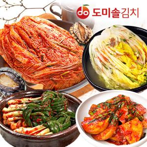 [도미솔/4종 10kg]포기김치5kg+갓석박지2kg+백김치2kg+파김치1kg