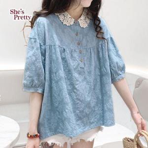 [쉬즈프리티]루팡레이스카라블라우스