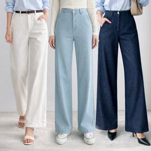 ★SS데님/3종세트★여성 라인쏙 커버 데님팬츠 3종세트 세미와이드핏