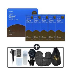 씨드비 물염색 시즌2 프리미엄 새치 커버 미디엄브라운 싱글구성(20회분+염