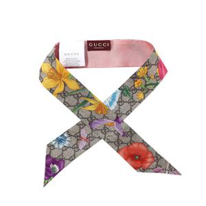 [구찌] 26SS (609317 3G001 9772) 여성 GG 플로라 프린트 스카프