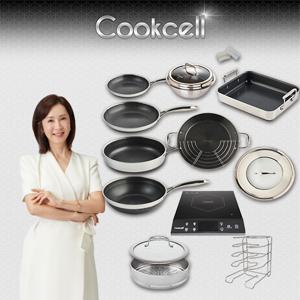 [쿡셀] 블랙큐브 세라믹 IH프라이팬+가마솥+패밀리팬 특집구성(프라이팬22cm, 프라이팬28cm, 궁중팬28cm)+28소테팬+사각멀티팬+가마솥22cm/뚜껑, 36패밀리팬/뚜껑, 28찜기, 28유리뚜껑, 실리콘 손잡이(2P)+프라이팬거치대, 쿡셀인덕션