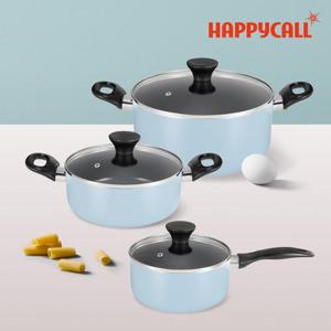 [본사직영] HC해피콜 키친핏 세라믹 인덕션 냄비 3종 세트 (18한/20양/24곰)