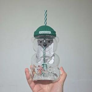 스타벅스 베어리스타 글라스 콜드컵 591ml 곰돌이 텀블러