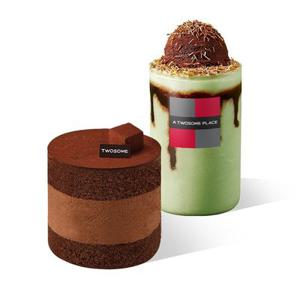 [투썸플레이스] 파베 초콜릿 케이크 (쁘띠) + 피스타치오 초콜릿 젤라또 쉐이크 R