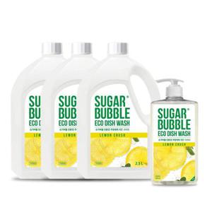 무료배송 슈가버블 주방세제 940ml + 리필 2.5L x 3통