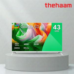 더함 109cm 43인치 스마트 티비 120Hz 화이트 UA431UHD 원룸 오피스텔 신혼가전 TV
