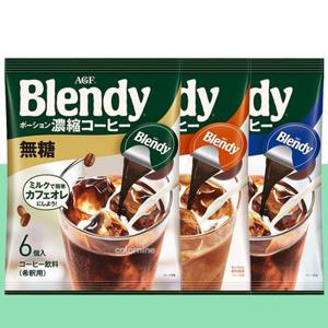 블랜디 포션 커피 브랜디 Blendy 액상 무당 저당 카라멜오레 6개입 AGF 일본 사무실 여행 캠핑