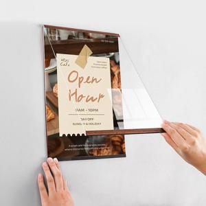 A3 A4 아크릴 자석 우드 액자 프레임