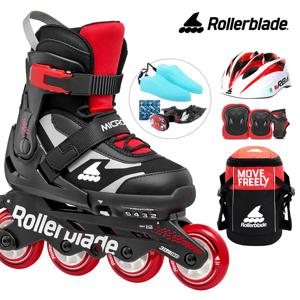 아동 인라인 스케이트 마이크로블레이드 레드+가방+보호대+헬멧 유아 어린이 인라인 신발건조기