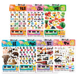 콕콕콕 사운드 벽보 : 가나다 123 동물 과일 야채 탈것 ABC 악기