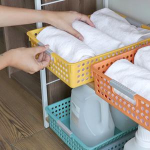 낮은형 대형 플라스틱 수납정리함 사각바구니