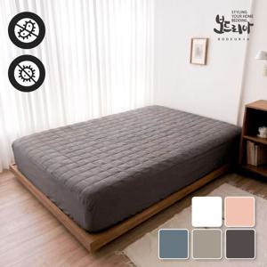 먼지없는 올인원 매트리스커버 누빔 침대커버 밴드형 싱글 퀸 SS Q