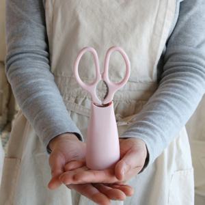 일본 시모무라 핑크 마그넷 부착 스탠딩 가위 분리형 주방가위