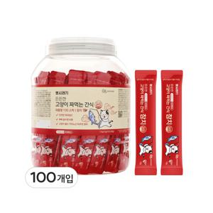 고양이 든든한 짜먹는 간식 스틱 대용량 츄르 참치 100개입