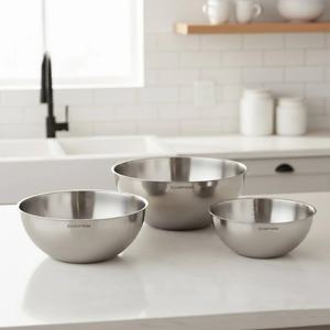 MOON 304 쌀세척 믹싱 보관 올인원 스텐 믹싱볼 3종