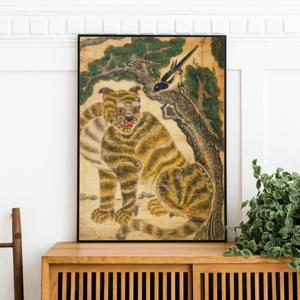 민화 까치 호랑이 그림 국립중앙박물관 굿즈 작호도 호작도 한국굿즈 호랑이 액자 포스터 선물