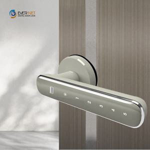 목문 손잡이 무타공 도어락 나무문 번호키 도어 방문 손잡이 노바 실버 카드키