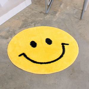 해피스마일 원형 극세사 발매트 50R