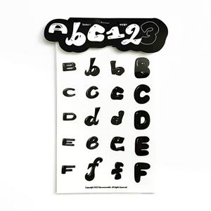 abc123 - Series1 (3D 알파벳 숫자 스티커 8매)